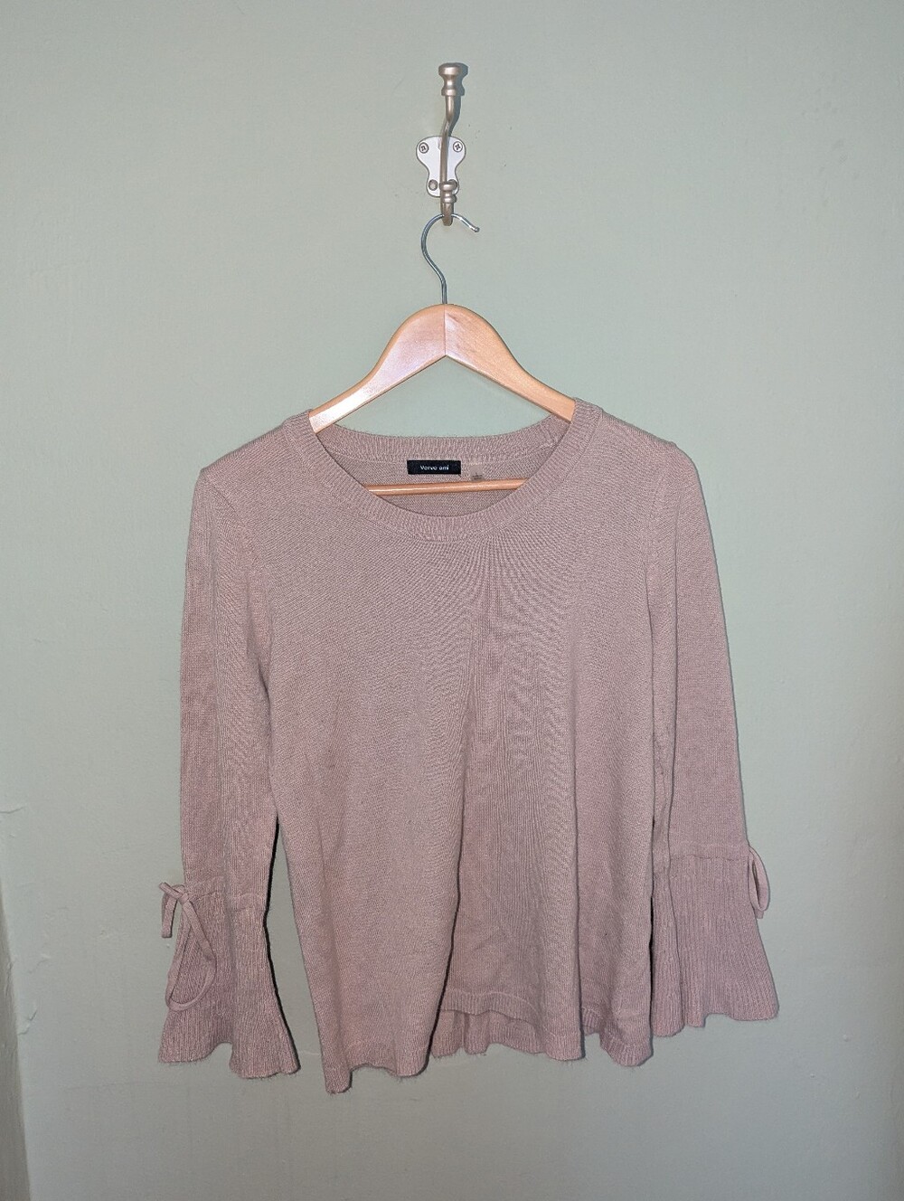 Verve Ami Tan Bell Sleeve Knit Top